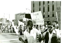 March held during the 1977 conference of the National Gay Rights Coalition held in Saskatoon on Canada Day weekend. Photograph by Neil Richards.